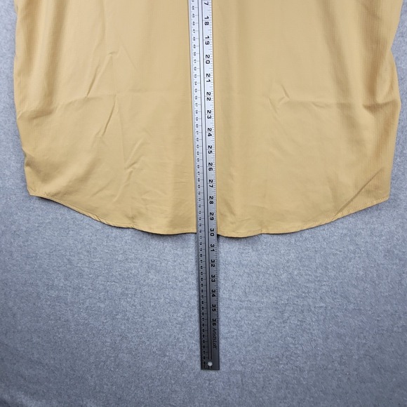 Columbia Red Eagle Lake Short Sleeve Shirt Men's Med Yellow Omni-Shade Polyester - Picture 4 of 7